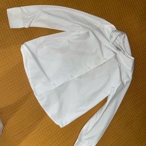 Uniform shirt. White. Button up. Peter Pan collar.